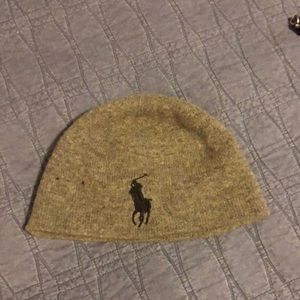 Big pony polo knit cap